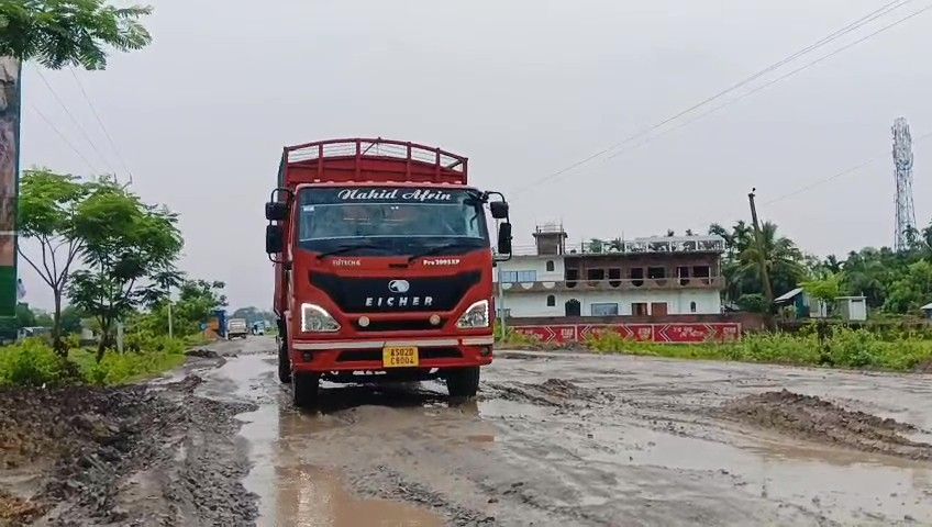 চলাচল নয়, যেন জীবন বাজি! ২০৮ নং সড়কে গর্তের দাপট!