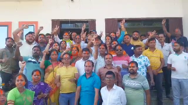 বিহারের NDA জয়ে উচ্ছ্বাসে উদয়পুর – গোমতী জেলা বিজেপি কার্যালয়ে আনন্দোৎসব
