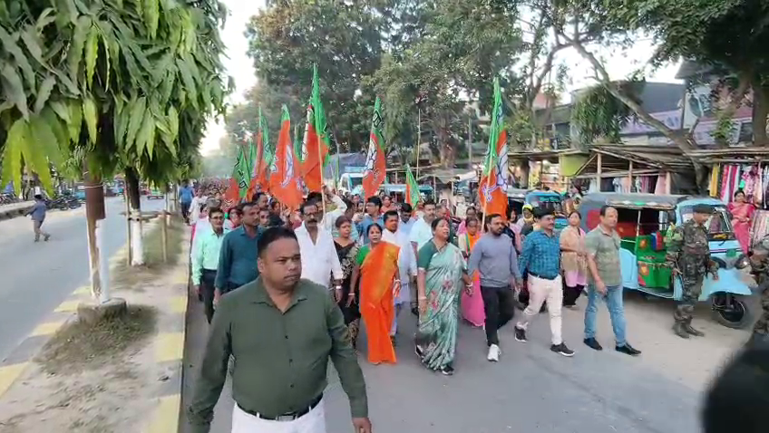 তেলিয়ামুড়া মন্ডল কমিটির উদ্যোগে এক অভিনন্দন র্যালি