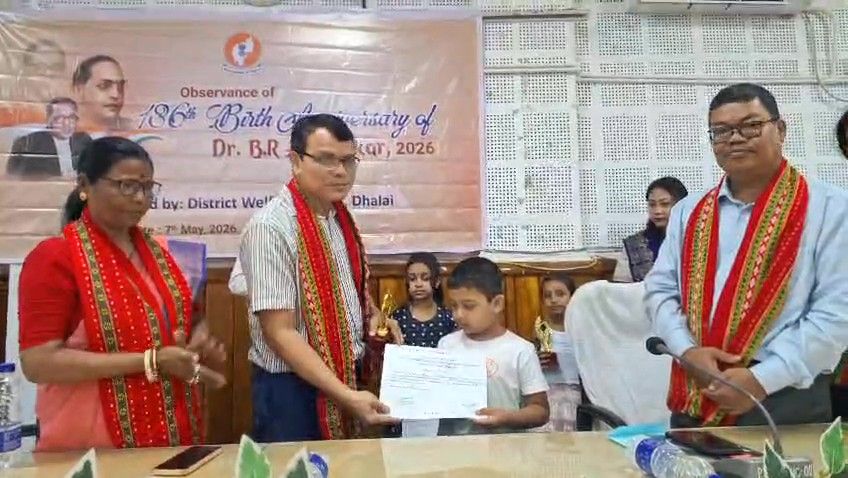 আমবাসায় ডঃ বি আর আম্বেদকরের ১৩৬-তম জন্মজয়ন্তী উদযাপিত