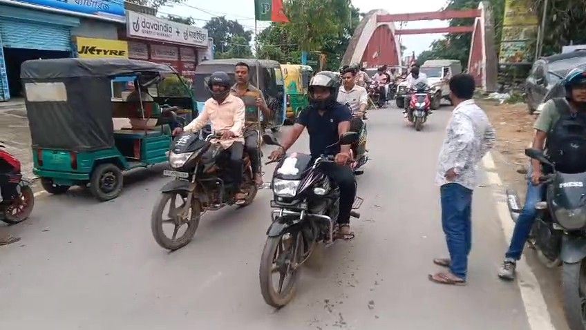 ধর্মনগর ও তিন রাজ্যে বিজেপির বিরাট জয়ে রাজধানীতে যুব মোর্চার বাইক র্যাতলি