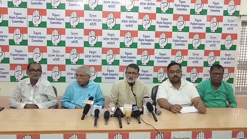  জ্ঞানেশ হটাও ইস্যুতে বৃহস্পতিবার আগরতলায় কংগ্রেসের বিক্ষোভ মিছিল 