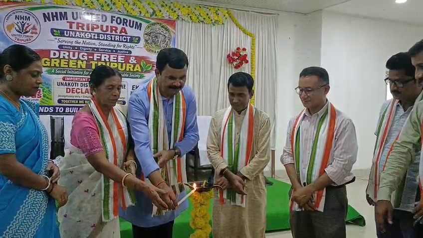এনএইচএম ইউনাইটেড ফোরামের সামাজিক উদ্যোগ, নেশামুক্ত ও সবুজ ত্রিপুরার বার্তা