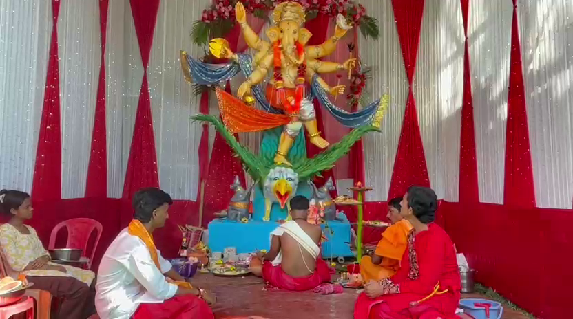 তেলিয়ামুড়ায় প্রথমবার জাঁকজমকপূর্ণ গণপতি উৎসব ও মেলা